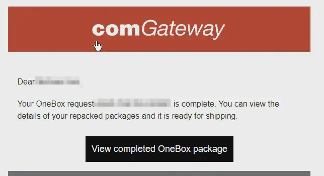 OneBox notification