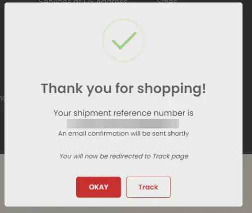 Thank you message